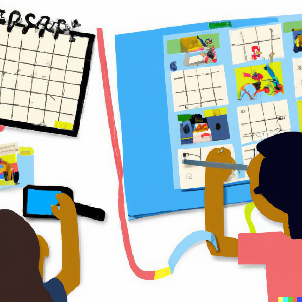 I asked GPT4 to create a DallE prompt for this blogpost. This a way to go before this is usable. Here is the prompt — Create an illustration that represents a person’s journey towards achieving their 2023 goals, including elements of physical fitness, personal growth, and creativity. The image should feature a person running a race, having a date night, enjoying family trips, organizing their home, and engaging in creative activities like reading and crafting. Include a calendar in the background with the year “2023” displayed prominently, symbolizing the passage of time and the pursuit of these goals throughout the year.